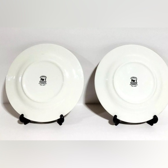 Pier 1 Mosaic Fruit Fall Dinner/Serving Plates~ Earthenware Italy~ Set of 2~ 10" - Picture 2 of 11